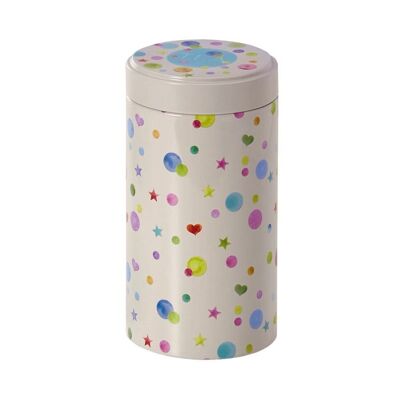 Tea caddy "Confetti" - with slip lid - various. Sizes - 120g