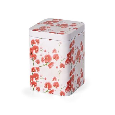Tea caddy "Orchid" - with slip lid - various. Sizes - 100g