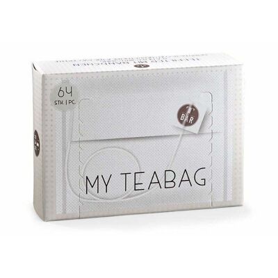 Tea filter with ribbon "My teabag" - 64 pieces