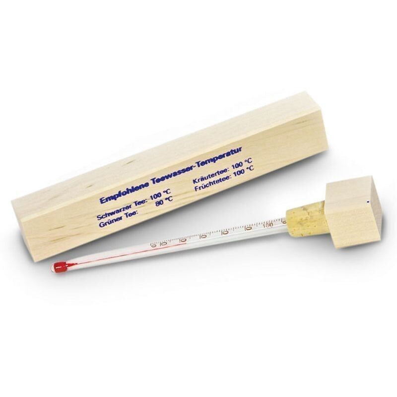 Tea water thermometer - in a wooden case