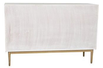 BUFFET POIGNÉE MÉTAL 120X45X80 BLANC MB212684 3