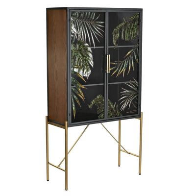 CREDENZA METALLO VETRO 85X35X155 FOGLI MB199437