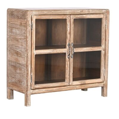 RECYCLED TEAK SIDEBOARD GLASS 90X38X85 NATURAL MB211737