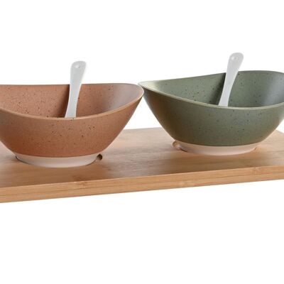 APPETIZER SET 5 BAMBOO PORCELAIN 29X15,5X1,5 PC204910