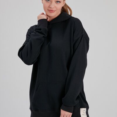 Eco black hoodie