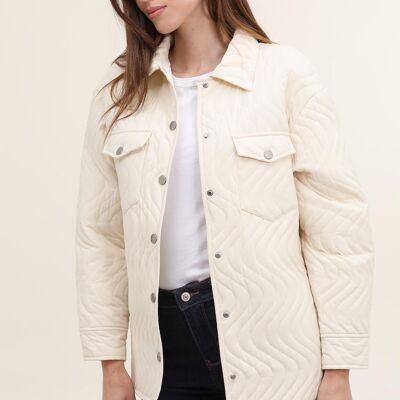 White quilted jacket overshirt