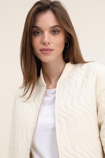 Veste bomber matelassé Blanc 3