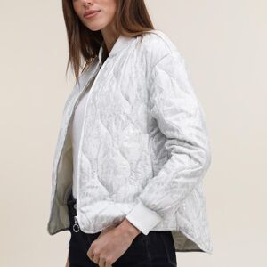 Veste bomber matelassé Marbré ARGENT