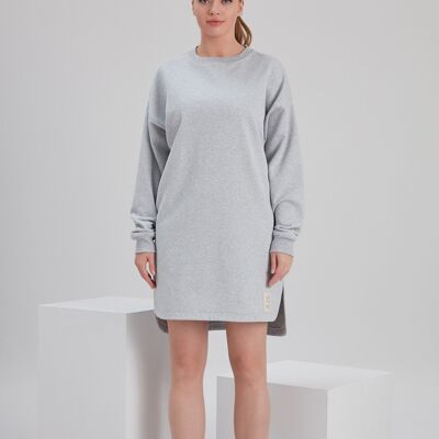 Eco light grey fleece dress