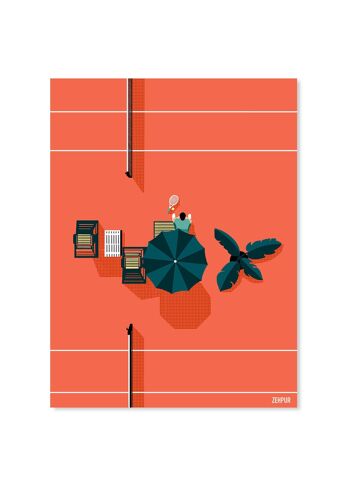 Affiche sport | Tennis terre battue 2