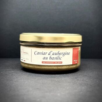 Caviar d'aubergine au Basilic