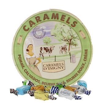 Caramels d'Isigny assortiment Normand 150g - Boite Camembert