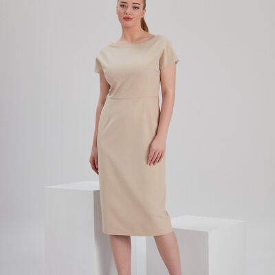 Iris beige pencil dress