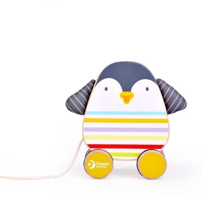 Wooden Penguin Drag for Children