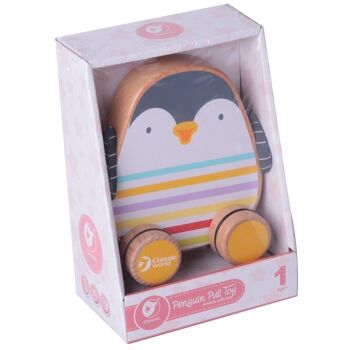 Drag pingouin en bois pour enfants 3