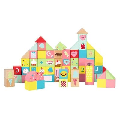 Wooden Candy Building Blocks for Kids
