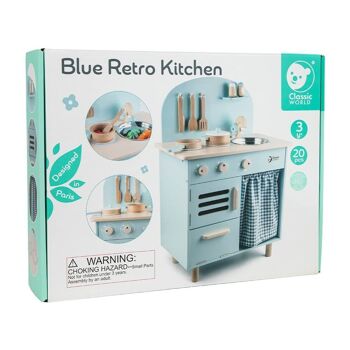 Cuisine jouet rétro bleu pour enfants (jeu simolique) 8