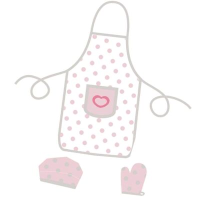 Apron, hat and mitten set (symolic game)