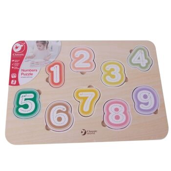 Puzzle de chiffres en bois pour l'apprentissage des enfants 2