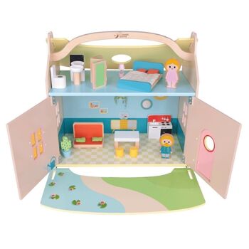 Maison de poupée moderne en bois pour enfants 1