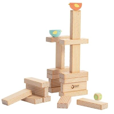 Birds wooden stacking game for children's learning