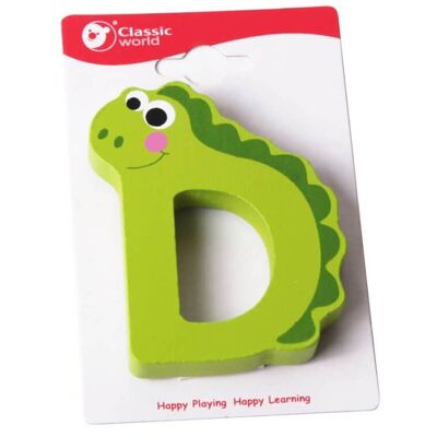 Wooden children's letter D