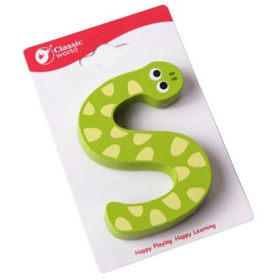 Wooden children's letter S