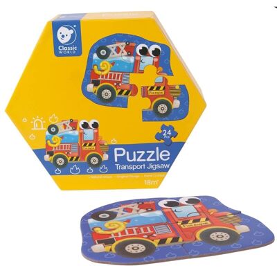 Puzzle Transportmittel aus Holz zum Lernen von Kindern
