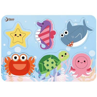 Wooden Ocean Puzzle for children's learning