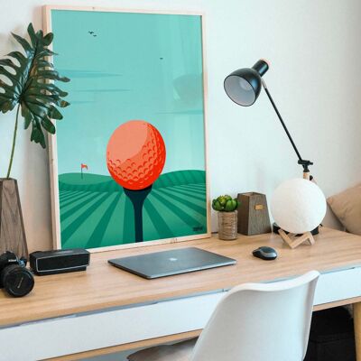 Sportplakat | Golfball