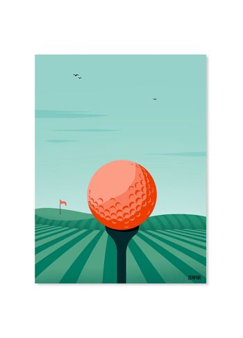 Affiche sport | Balle de golf 3