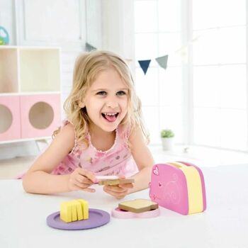 Grille-pain jouet en bois pour enfants (jeu symbolique) 3
