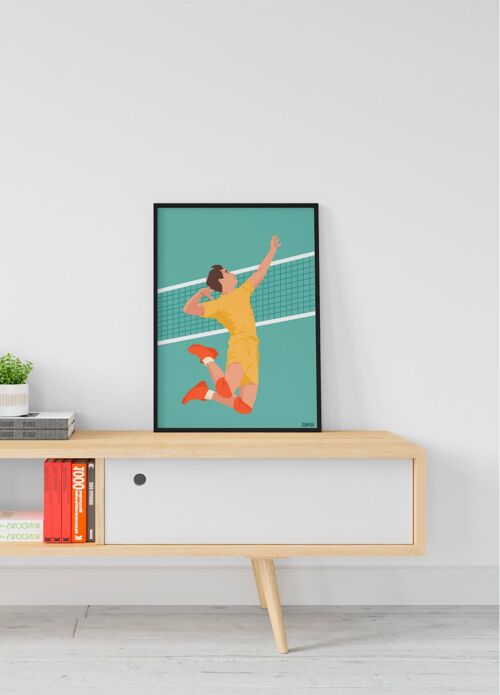 Affiche de sport Volley-Ball - L'élan vers la victoire