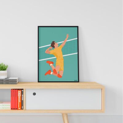 Affiche de sport Volley-Ball - L'élan vers la victoire