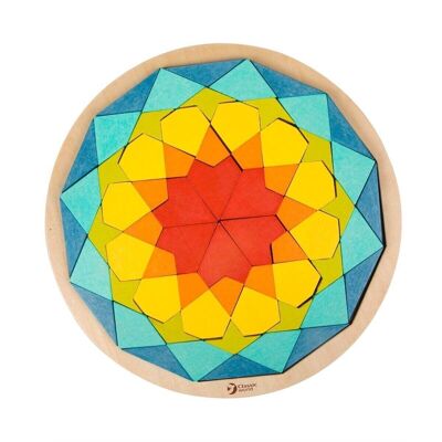 Wooden Mandala Puzzle, for children's learning