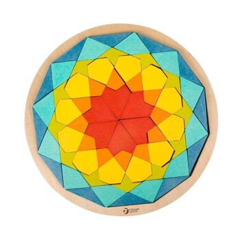 Puzzle Mandala en bois, pour l'apprentissage des enfants 1