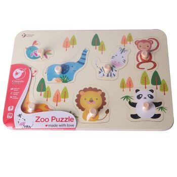 Puzzle Zoo en bois, pour l'apprentissage des enfants 5