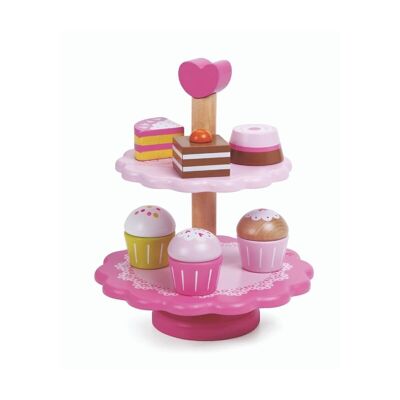Wooden cupcake set for children (symbolic play)