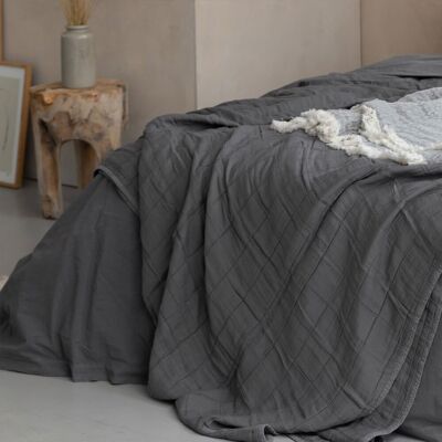 Plaid, bedspread, double cotton gauze Shadow