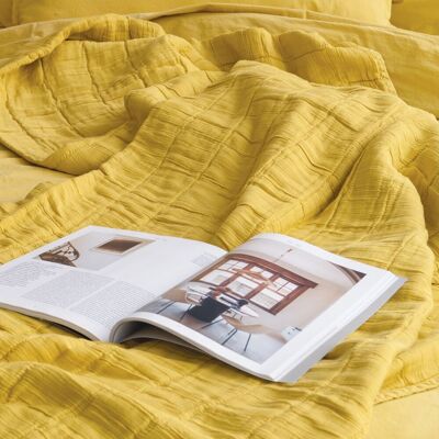 Honey double cotton gauze blanket