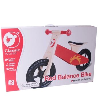 Draisienne en bois rouge pour enfant 2