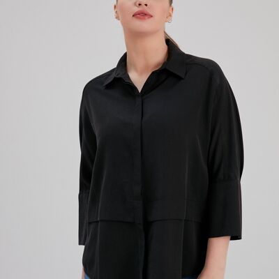 Pia black tencel shirt