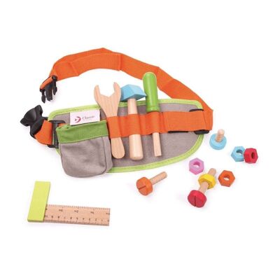 Children's wooden tool belt (symbolic play)