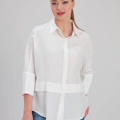 Pia white tencel shirt