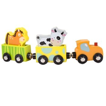 Ensemble de train agricole en bois. Les jouets d'enfants 6