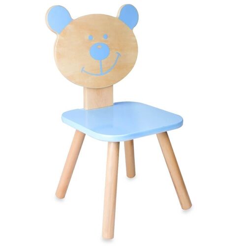 Silla infantil de color azul. Mobiliario para niños