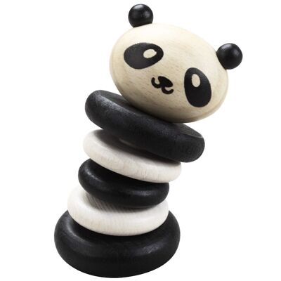 Panda-Rassel – Holzspielzeug für Babys