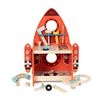 Wooden Rocket Workbench for children