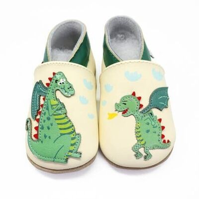 Baby slippers - Dragon 0-6 months