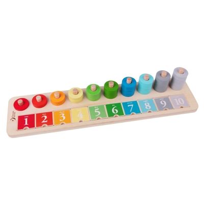 Wooden stackable to learn to count